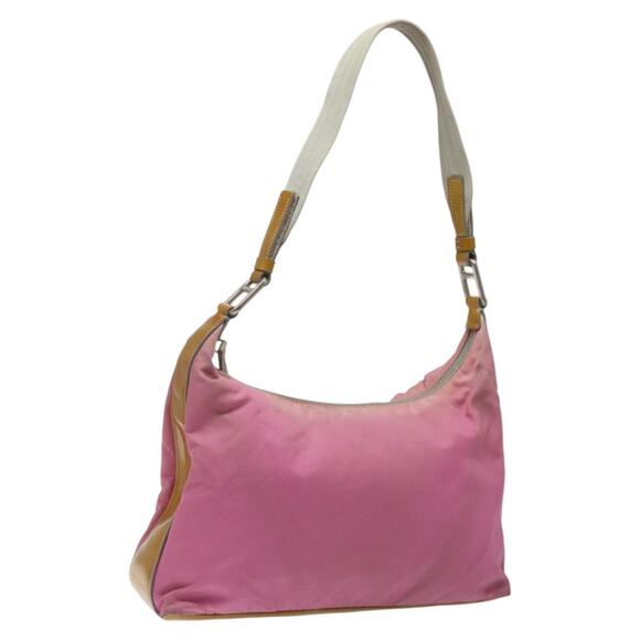 PRADA Shoulder Bag Nylon Pink Silver - Picture 1 of 12